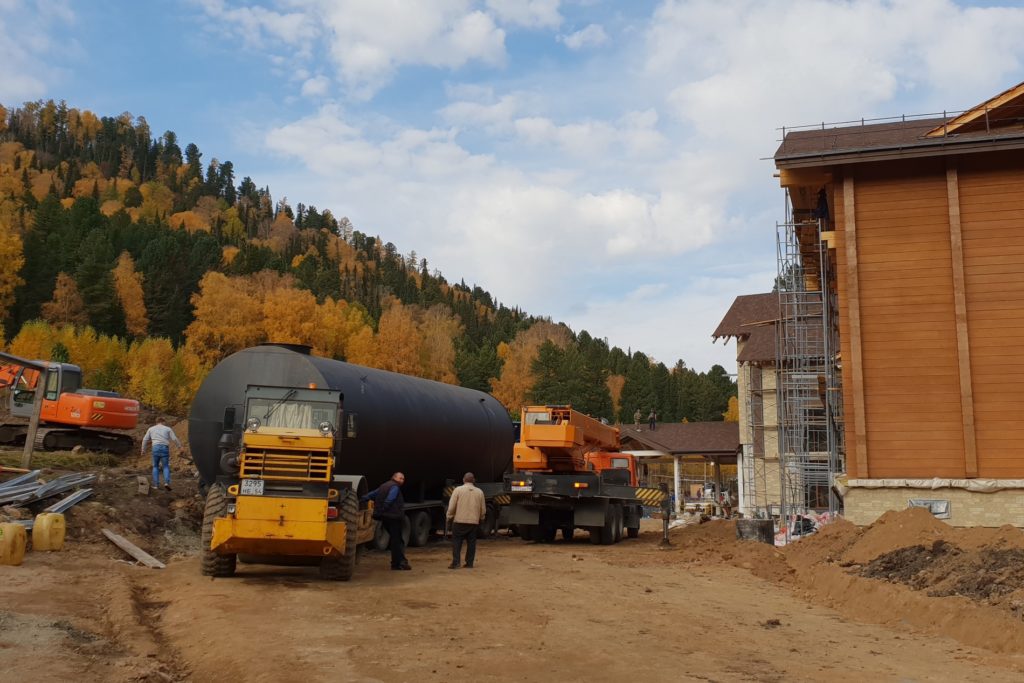 Наружные сети водоснабжения и канализации, противопожарные резервуары для гостиницы на 60 номеров «Altay-Resort»